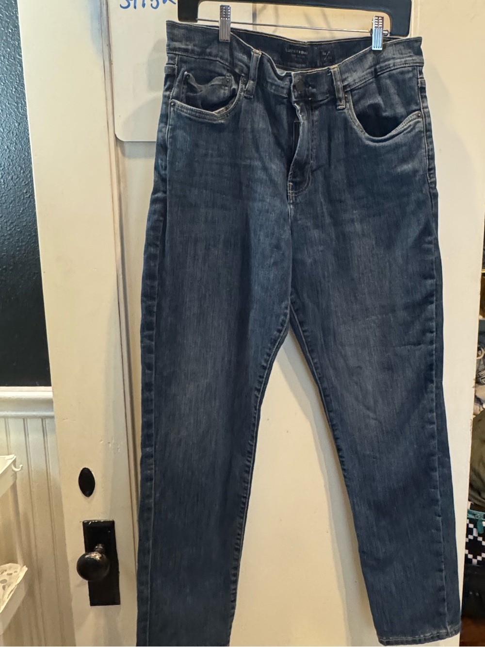 Lucky Brand Men's Dark Blue Slim Straight Jeans